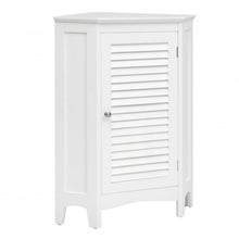Load image into Gallery viewer, Corner Storage Cabinet Free Standing Bathroom Cabinet with Shutter Door