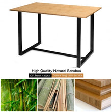 Load image into Gallery viewer, Computer Desk with Bamboo Top & Metal Frame-Natural Desk