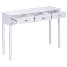 Load image into Gallery viewer, Side Sofa Table with Storage 3-Drawers-white