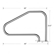 Load image into Gallery viewer, 49" Stainless Steel Mounted Swimming Pool Stair Rail