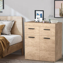 Load image into Gallery viewer, Free Standing Storage Cabinet Floor Cabinet with 2 Drawers Doors and Shelves