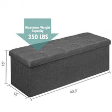Load image into Gallery viewer, Fabric Folding Storage with Divider Bed End Bench-Dark Gray