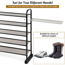Load image into Gallery viewer, 5-Tier Metal Frame Shoe Rack Space-saving Shoe Organizer