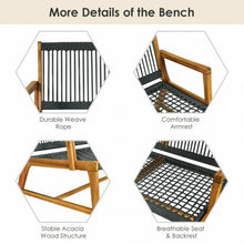 Load image into Gallery viewer, 2-Person Patio Acacia Wood Yard Bench-Gray