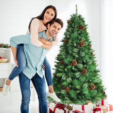 Load image into Gallery viewer, 6 Feet Unlit Hinged PVC Artificial Christmas Pine Tree with Red Berries