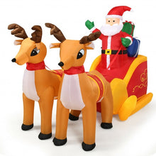 Load image into Gallery viewer, 6 ft Waterproof Outdoor Inflatable Santa Double Deer with Sled