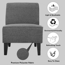 Load image into Gallery viewer, Contemporary Decor Solid Armless Accent Chair-Gray