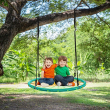 Load image into Gallery viewer, 40'' Spider Web Tree Swing Kids Outdoor Play Set with Adjustable Ropes-Green