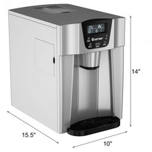 Load image into Gallery viewer, 2-In-1 Ice Maker Water Dispenser 36lbs/24H LCD Display-Silver