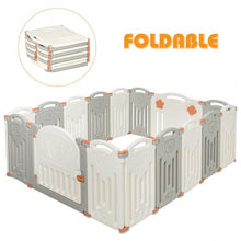 Load image into Gallery viewer, 16 Panel Activity Safety Baby Playpen w/ Lock Door-Beige
