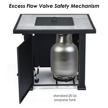 Load image into Gallery viewer, 30" Square Outdoor Fireplace Propane Gas Fire Pit Table-Black