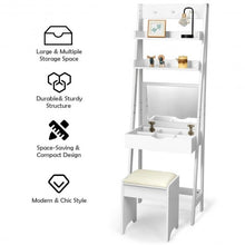 Load image into Gallery viewer, Makeup Dressing Table Shelf Vanity Set with Flip Top Mirror