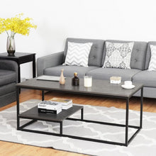 Load image into Gallery viewer, 2-Tier Cocktail Accent End Coffee Table w/ Shelf