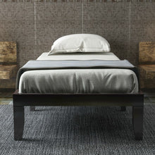 Load image into Gallery viewer, Twin Size 14" Wooden Slats Bed Mattress Frame-Brown