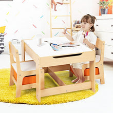 Load image into Gallery viewer, Kids Table and Chair Set with Storage Boxes