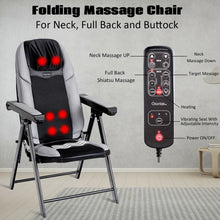 Load image into Gallery viewer, Adjustable Folding Shiatsu Massage Chair with USB Port
