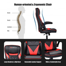 Load image into Gallery viewer, Rocking Gaming Chair Height Adjustable Swivel Racing Style Rocker -Red