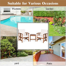 Load image into Gallery viewer, 3PC Solid Wood Outdoor Patio Sofa Furniture Set-White