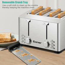 Load image into Gallery viewer, Extra-Wide Slot Stainless Steel 4 Slice Toaster