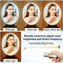 Load image into Gallery viewer, Hollywood Vanity Lighted Makeup Mirror Remote Control 4 Color Dimming-Black
