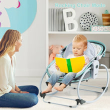 Load image into Gallery viewer, 5 in 1 Portable Baby Multi-Functional Crib with Canopy Toys-Green