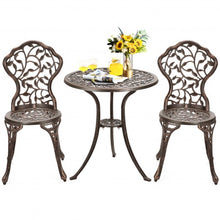 Load image into Gallery viewer, 3 Pcs Cast Aluminum Bistro Set