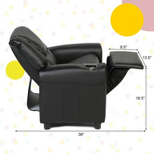 Load image into Gallery viewer, Kids Recliner Armchair Sofa-Black