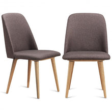 Load image into Gallery viewer, Set of 2 Leisure Accent Armless Upholstered Dining Chairs-Brown
