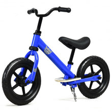 Load image into Gallery viewer, 12" Kids No Pedal Balance Bike with Adjustable Seat-Blue