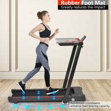 Load image into Gallery viewer, 2.25HP 3-in-1 Folding Treadmill with Table Speaker Remote Control-Black