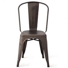 Load image into Gallery viewer, Set of 4 Tolix Style Dining Chair Stackable Bistro Chair-Copper