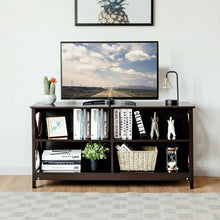 Load image into Gallery viewer, Wooden TV Stand Entertainment Media Center -Brown