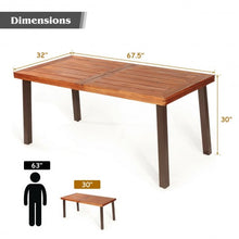 Load image into Gallery viewer, Rectangular Acacia Wood Rustic Dining Furniture Table