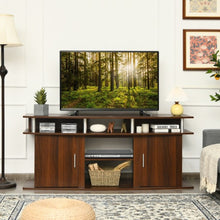 Load image into Gallery viewer, 63" TV Entertainment Console Center with 2 Cabinets-Walnut