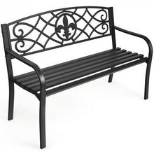 Load image into Gallery viewer, Patio Park Yard Outdoor Furniture Steel Bench