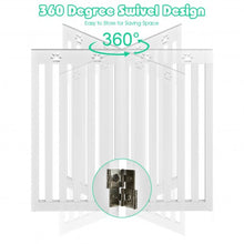 Load image into Gallery viewer, 36" Folding Wooden Freestanding Pet Gate Dog Gate w/360° Flexible Hinge-White