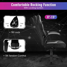 Load image into Gallery viewer, Height Adjustable Swivel High Back Gaming Chair Computer Office Chair-Gray