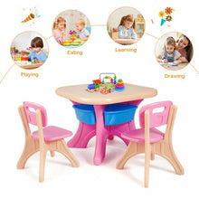 Load image into Gallery viewer, In/Outdoor 3-Piece Plastic Children Play Table & Chair Set