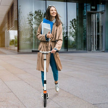 Load image into Gallery viewer, Folding Aluminium Adjustable Kick Scooter with Shoulder Strap-White