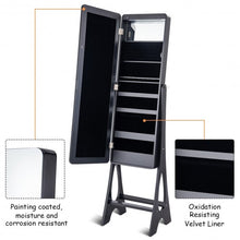Load image into Gallery viewer, Standing Armoire Organizer Jewelry Cabinet w/ LED -Black