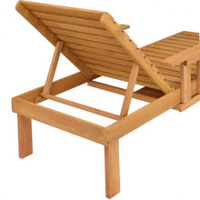 Load image into Gallery viewer, Patio Side Deck Wood Chaise Sun Lounger