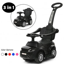 Load image into Gallery viewer, Honey Joy 3 in 1 Ride on Push Car Toddler Stroller Sliding Car with Music-Black