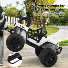 Load image into Gallery viewer, 12V Kids Ride On Truck RC Motorized Car with Spring Suspension and MP3 -White
