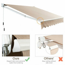 Load image into Gallery viewer, 10FT x 8FT Retractable Shade Patio Awning-Beige