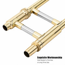 Load image into Gallery viewer, B Flat Trombone Golden Brass with Mouthpiece