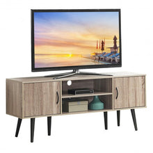 Load image into Gallery viewer, TV Stand w/ 2 Storage Cabinets 2 Open Shelves