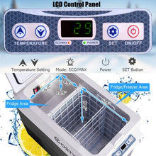 Load image into Gallery viewer, 55 Quarts Portable Electric Car Refrigerator-Silver