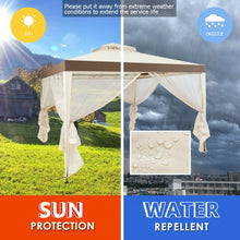 Load image into Gallery viewer, Canopy Gazebo Tent Shelter Garden Lawn Patio with Mosquito Netting-Beige