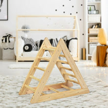 Load image into Gallery viewer, Wooden Climbing Pikler Triangle Ladder for Toddler Step Training