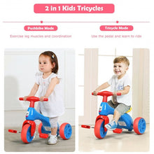 Load image into Gallery viewer, Toddler Tricycle Balance Bike Scooter Kids Riding Toys w/ Sound & Storage-Red